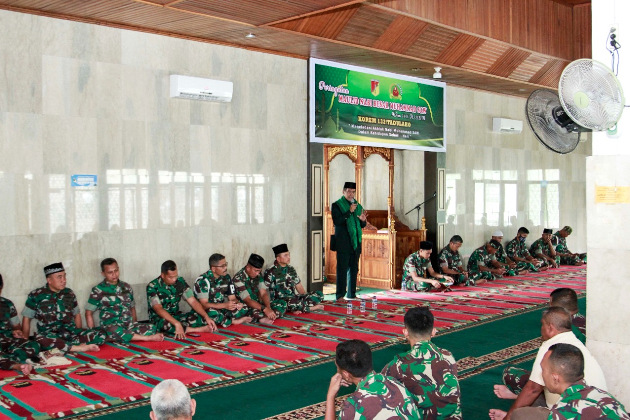 Korem 132 Tdl Gelar Peringatan Maulid Nabi Muhammad Saw Harian Mercusuar