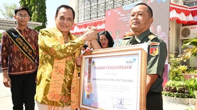 Korem 132 Tdl Raih Penghargaan Baas Penurunan Stunting Harian Mercusuar